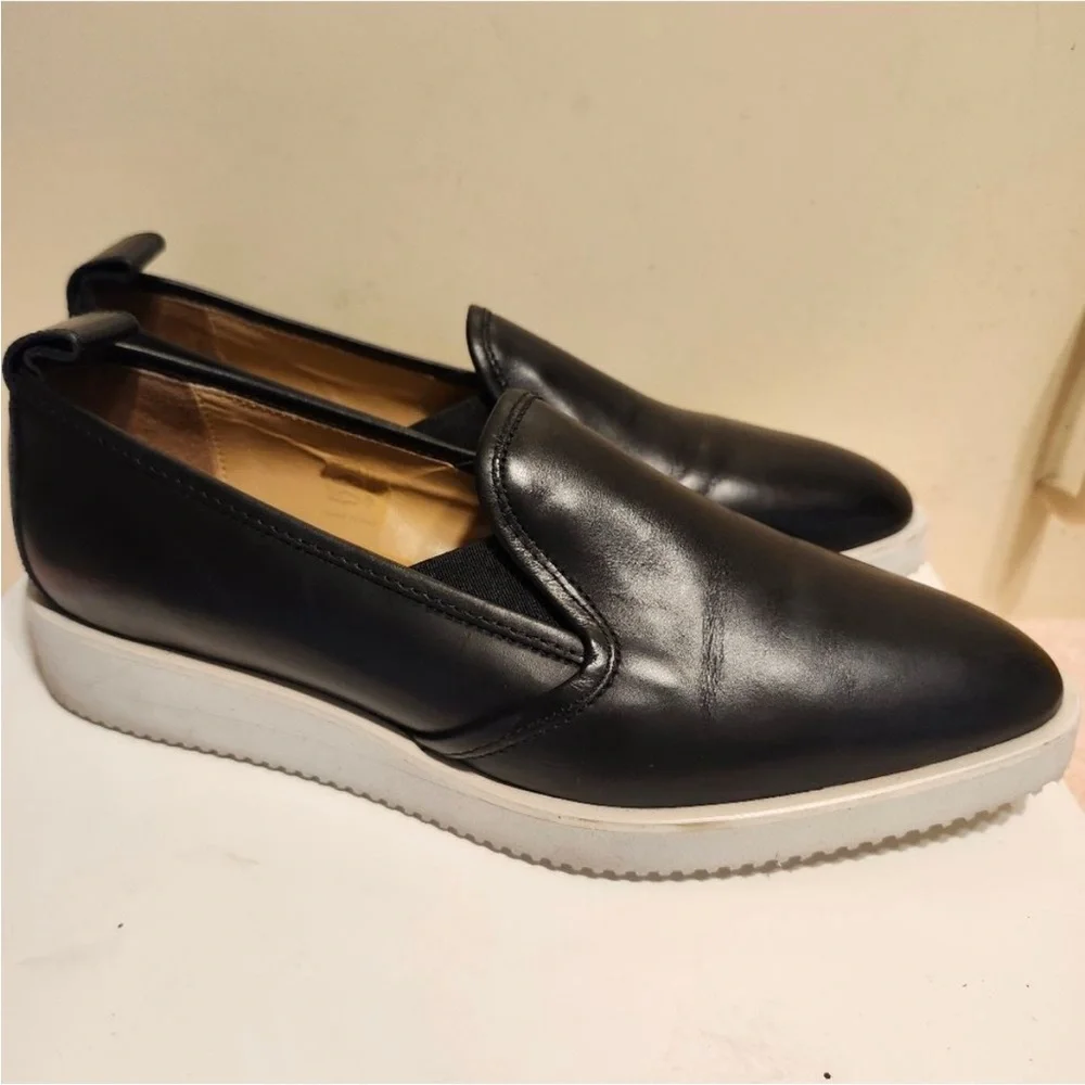 Everlane The Leather Street Shoe Black Sz 8 Made In Italy